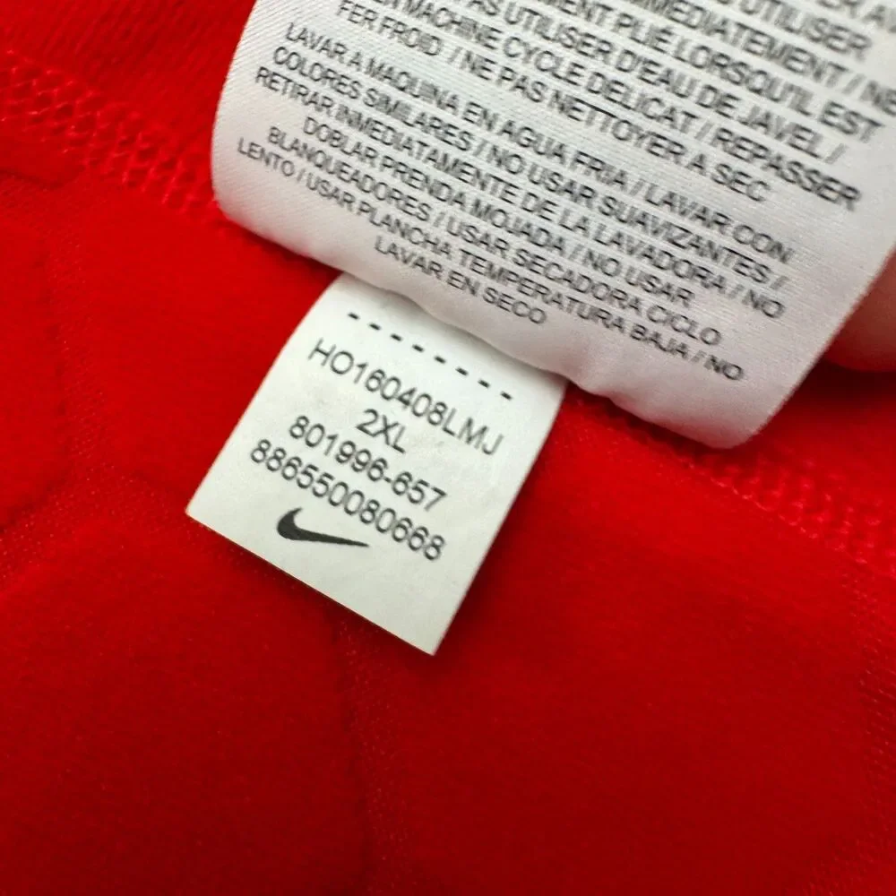 Nike Pro Fitted Hyperwarm Fitted Long Sleeve T-Shirt Mens 2XL Red Training Tee
